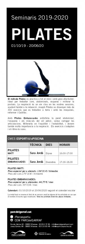 Pilates 2019-2020 Esportiu la Piscina